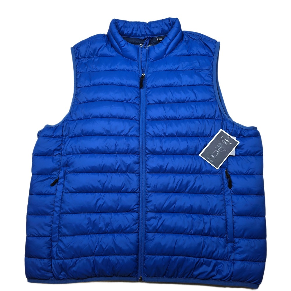 Club Room‎ Packable Vest Mens 2XL Blue Puffer Lightweight Nylon $100 NEW
